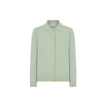 blazé milano highland ines polo cardigan in highland sugar