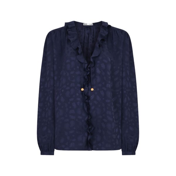 blazé milano leafy shirt in seahorses deep blue