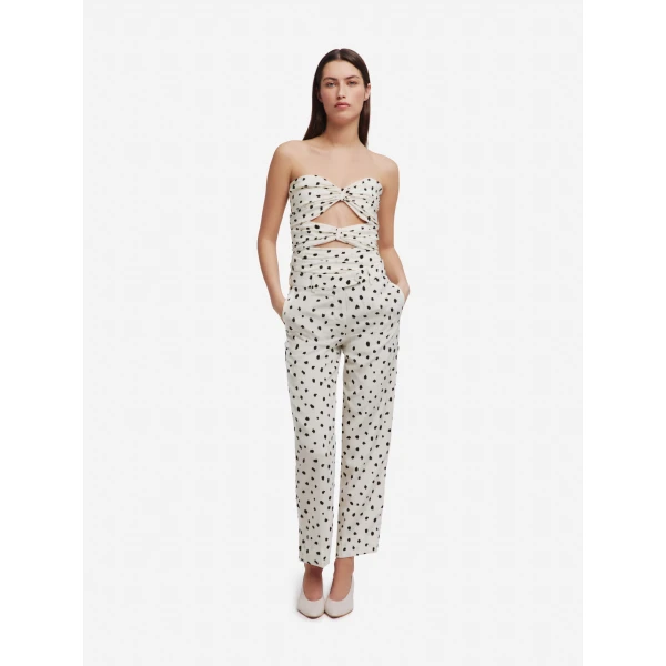 blazé milano long eva top in mariquita pois white