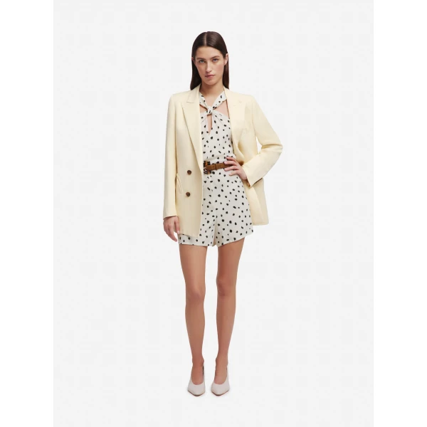 blazé milano meeki jumpsuit in mariquita pois white
