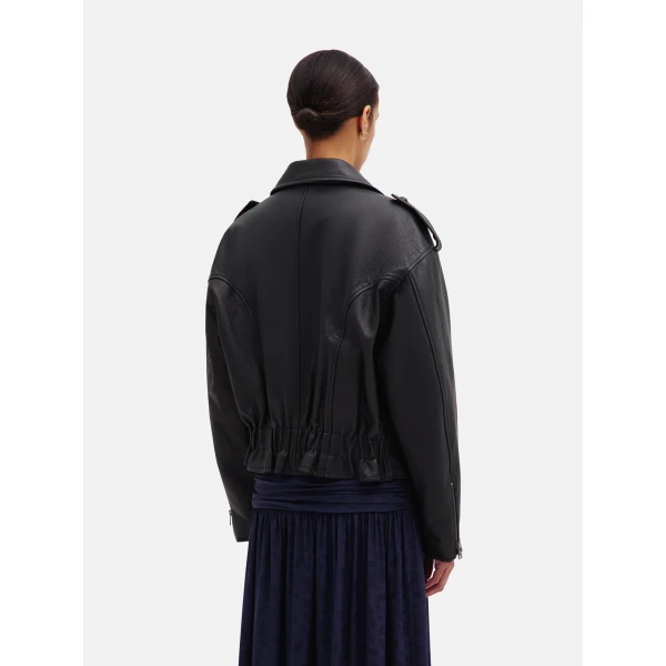 blazé milano mick bomber jacket in vegas baby black