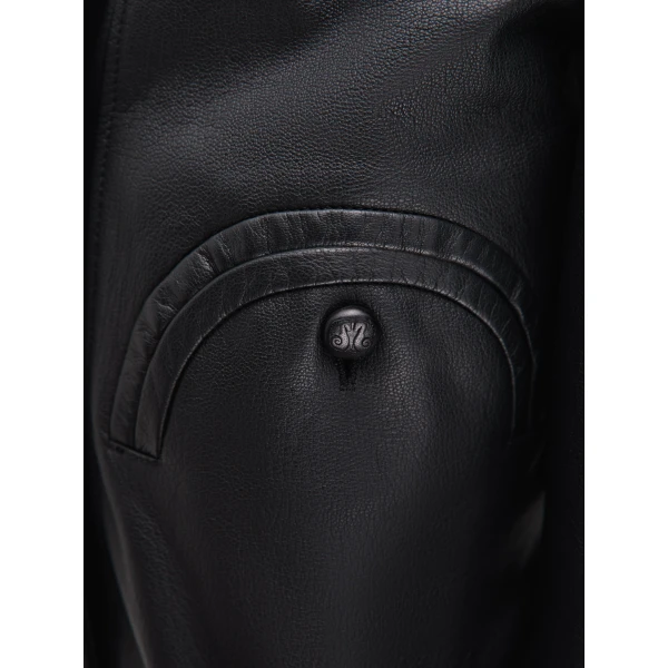blazé milano mick bomber jacket in vegas baby black