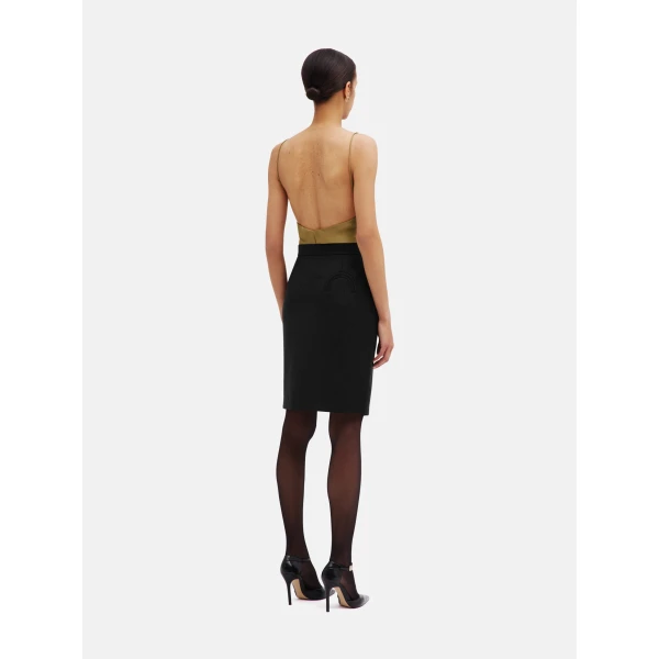 blazé milano popeye skirt in classy carbon black