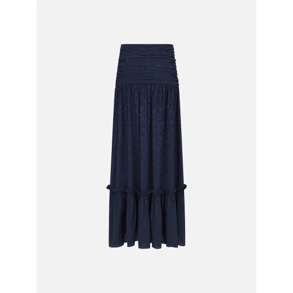 blazé milano shagya skirt in seahorses deep blue