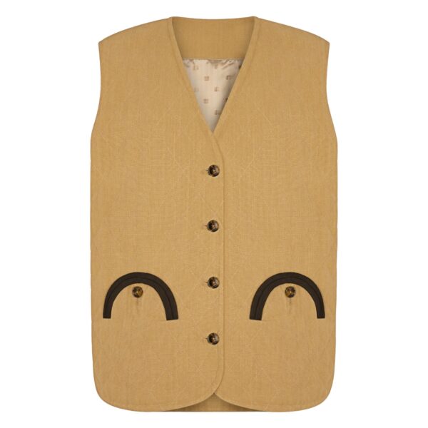 blazé milano suffolk gilet in ghost sand