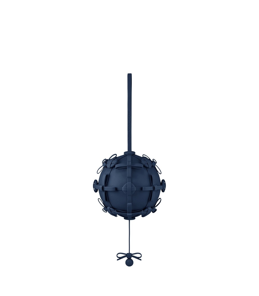 Polène Button Bow Sphere in Ink Button Bow Sphere in Ink - Clutch Bags - Parisian Luxury Leather Bag at Coveti