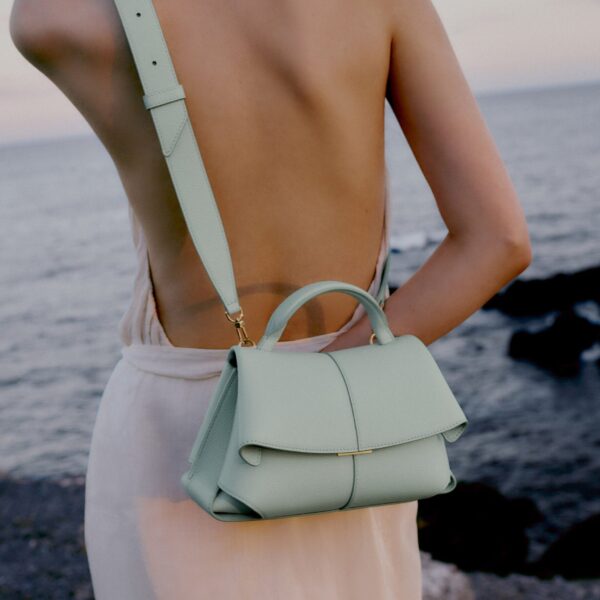 Polène Mokki Mini in Sea Foam Mokki Mini in Sea Foam - Mini Bags - Parisian Luxury Leather Bag at Coveti