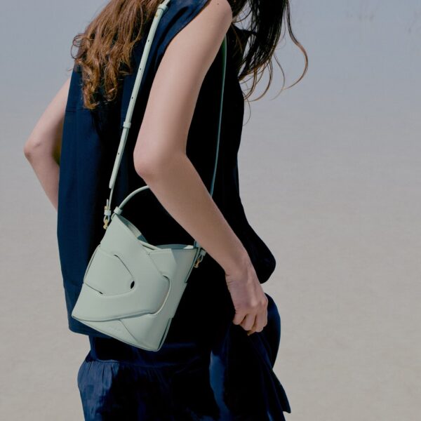 Polène Nodde Seau in Sea Foam Nodde Seau in Sea Foam - Bucket Bags - Parisian Luxury Leather Bag at Coveti