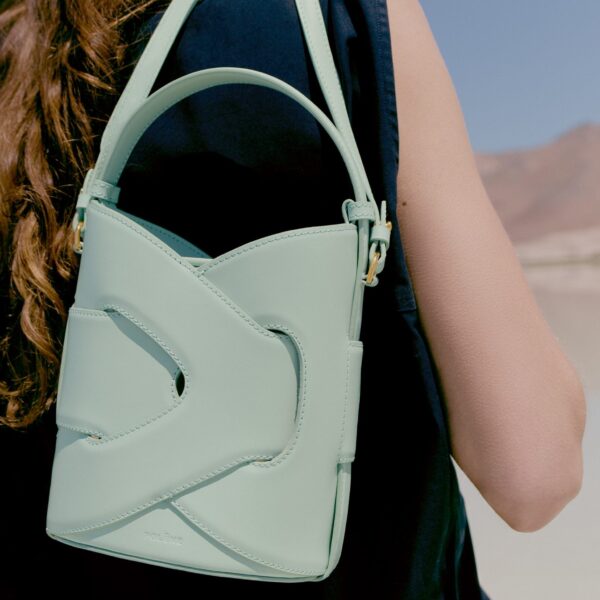 Polène Nodde Seau in Sea Foam Nodde Seau in Sea Foam - Bucket Bags - Parisian Luxury Leather Bag at Coveti