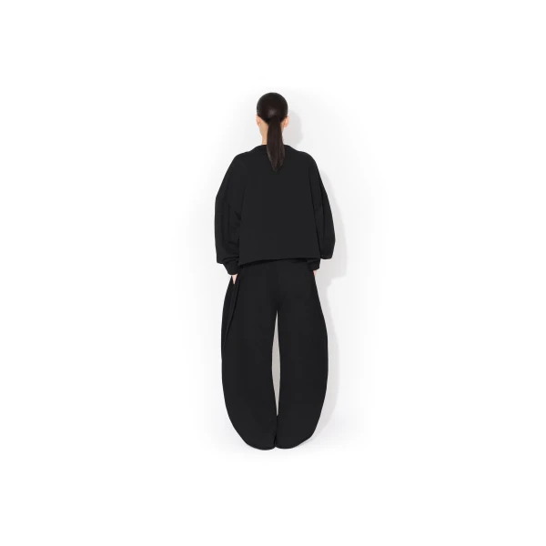 Alaia Boatneck Fleece Sweat Knit, view 3