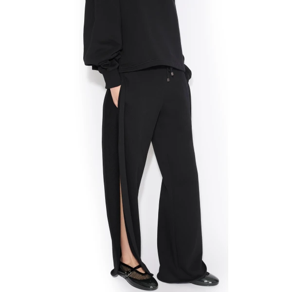 Alaia Boatneck Fleece Sweat Knit, view 4