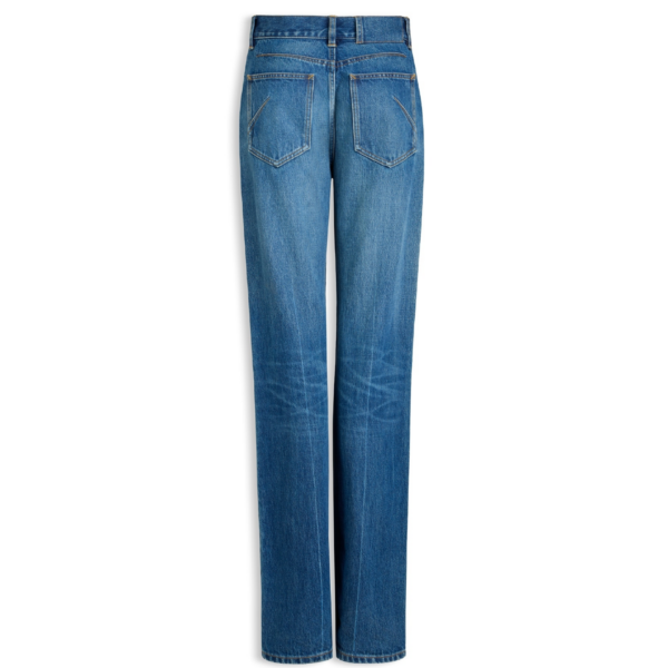 Alaïa Bootcut Denim Jeans - ALAÏA Pants - Laser Cut Luxury - Shop at Coveti