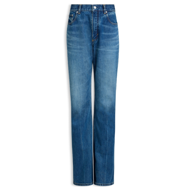 Alaïa Bootcut Denim Jeans - ALAÏA Pants - Laser Cut Luxury - Shop at Coveti