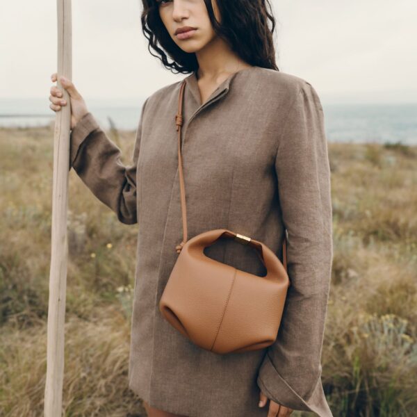 Polène Béri in Camel Béri in Camel - Shoulder & Crossbody Bags - Parisian Luxury Leather Bag at Coveti