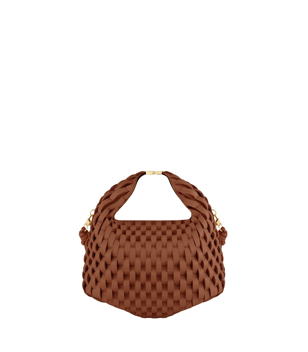 Brown-Beri-in-Onda-Cognac-collection-coveti84707_nobg Polène Béri in Onda Cognac Béri in Onda Cognac - Shoulder & Crossbody Bags - Parisian Luxury Leather Bag at Coveti