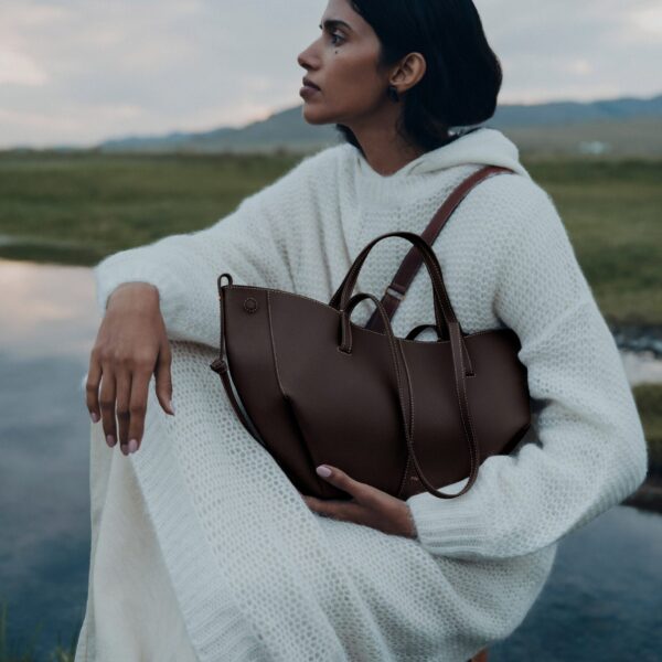 Polène Cyme Mini in Ebony Cyme Mini in Ebony - Mini Bags - Parisian Luxury Leather Bag at Coveti