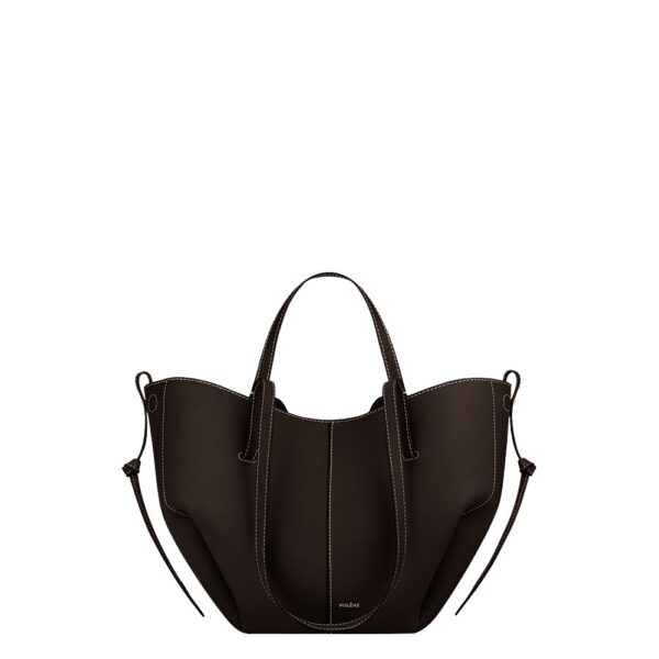 Polène Cyme Mini in Ebony Cyme Mini in Ebony - Mini Bags - Parisian Luxury Leather Bag at Coveti