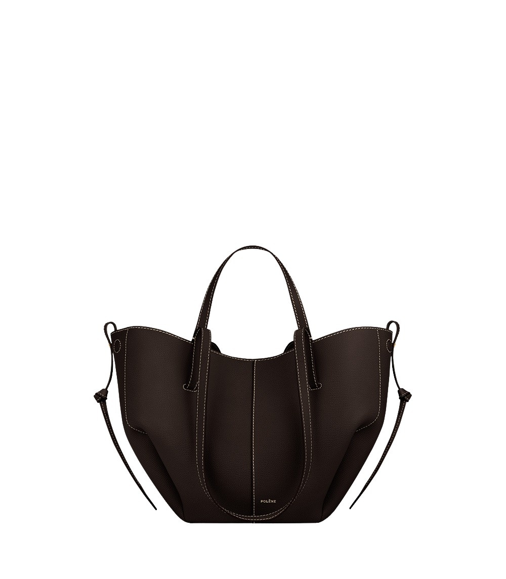 Polène Cyme Mini in Ebony Cyme Mini in Ebony - Mini Bags - Parisian Luxury Leather Bag at Coveti