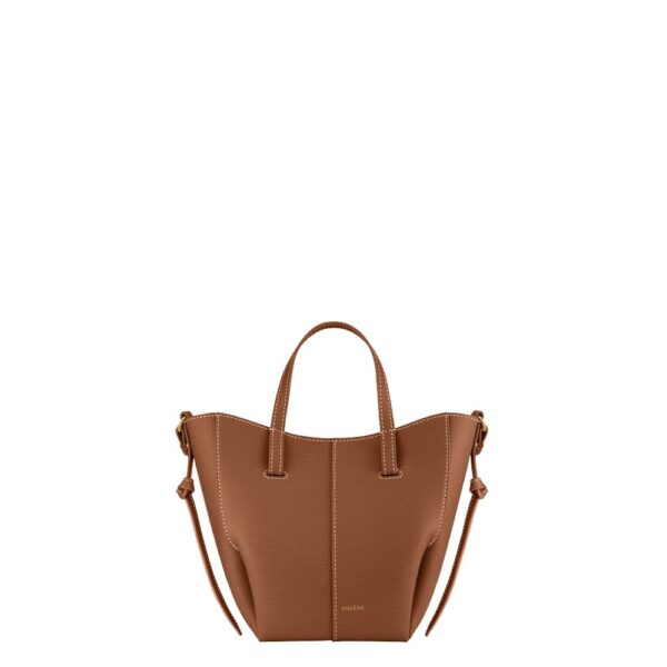 Polène Cyme Tote Nano in Camel Cyme Tote Nano in Camel - Mini Bags - Parisian Luxury Leather Bag at Coveti