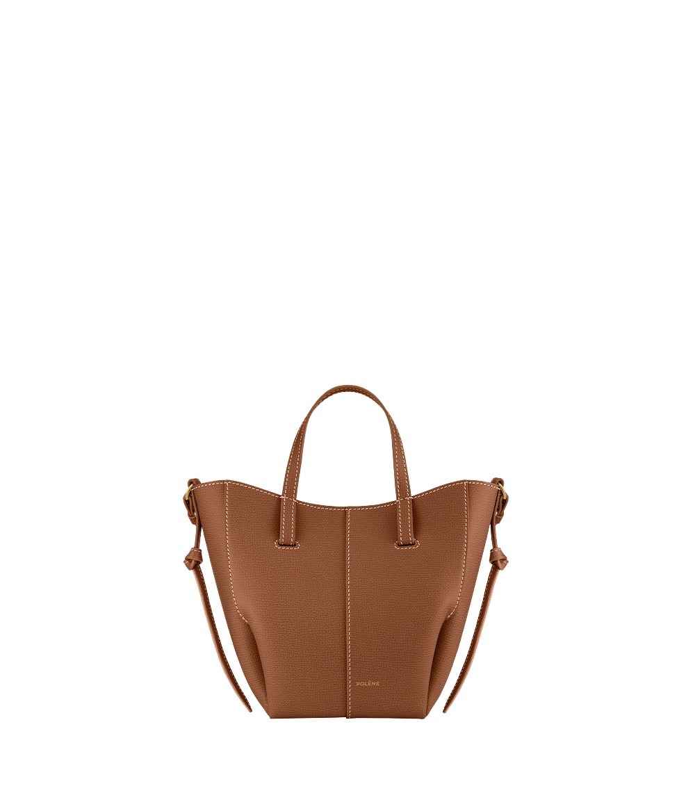Polène Cyme Tote Nano in Camel Cyme Tote Nano in Camel - Mini Bags - Parisian Luxury Leather Bag at Coveti