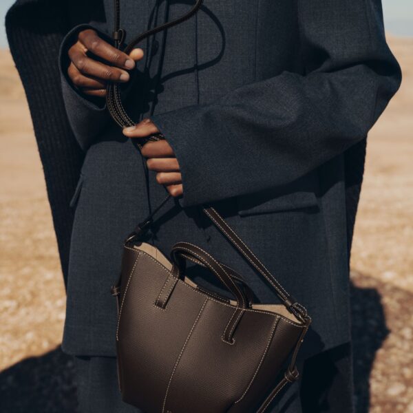 Polène Cyme Tote Nano in Ebony Cyme Tote Nano in Ebony - Mini Bags - Parisian Luxury Leather Bag at Coveti