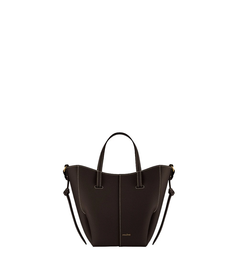Brown-Cyme-Tote-Nano-in-Ebony-collection-coveti57960_nobg Polène Cyme Tote Nano in Ebony Cyme Tote Nano in Ebony - Mini Bags - Parisian Luxury Leather Bag at Coveti
