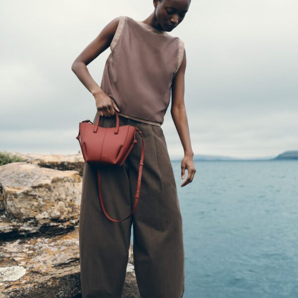 Polène Cyme Tote Nano in Terracotta Cyme Tote Nano in Terracotta - Mini Bags - Parisian Luxury Leather Bag at Coveti