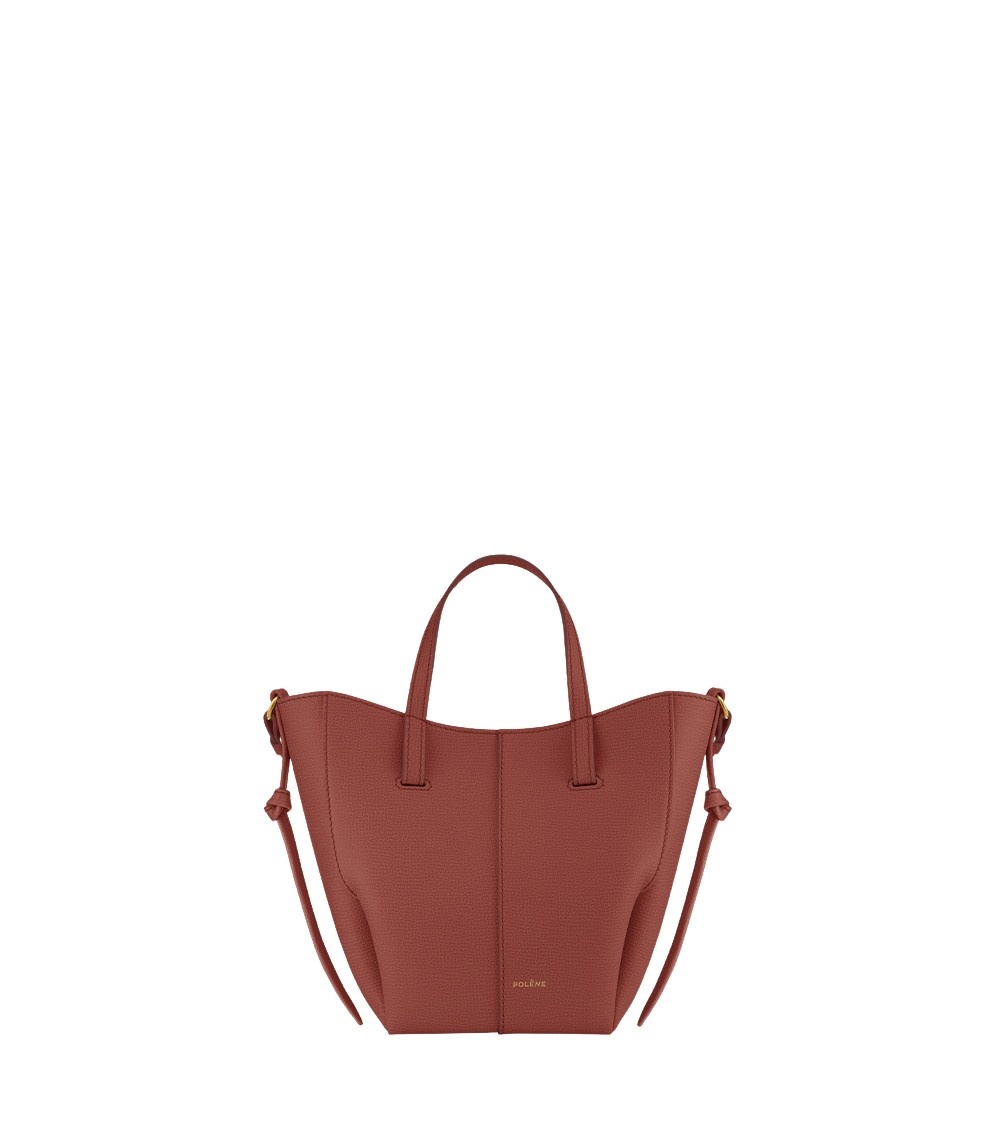 Polène Cyme Tote Nano in Terracotta Cyme Tote Nano in Terracotta - Mini Bags - Parisian Luxury Leather Bag at Coveti