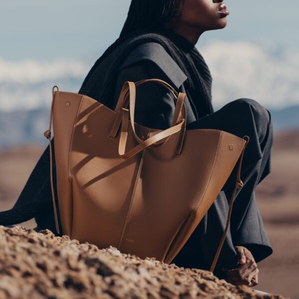 Polène Cyme Tote in Camel Cyme Tote in Camel - Totes & Top-Handle Bags - Parisian Luxury Leather Bag at Coveti