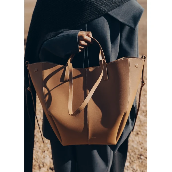 Polene Cyme Tote in Camel Bag, view 4