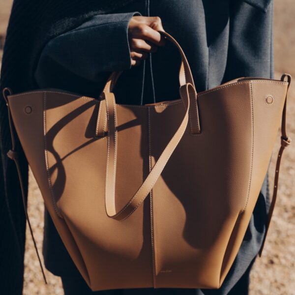 Polène Cyme Tote in Camel Cyme Tote in Camel - Totes & Top-Handle Bags - Parisian Luxury Leather Bag at Coveti