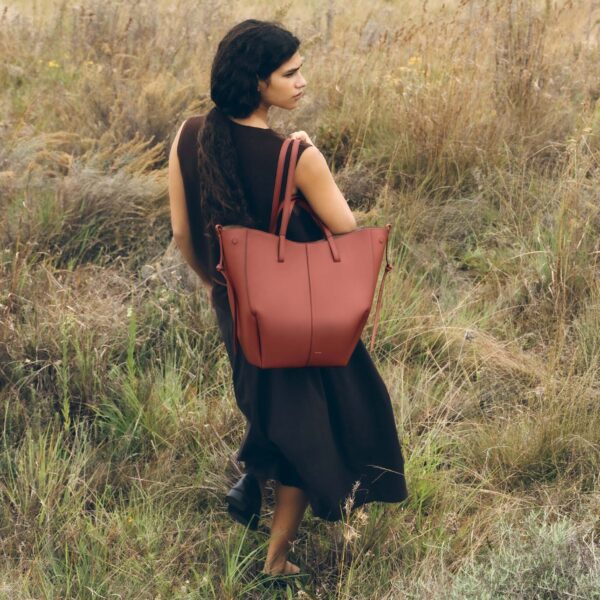 Polène Cyme Tote in Terracotta Cyme Tote in Terracotta - Totes & Top-Handle Bags - Parisian Luxury Leather Bag at Coveti