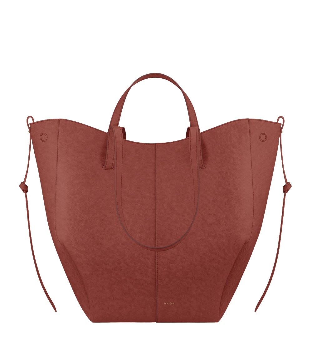 Polène Cyme Tote in Terracotta Cyme Tote in Terracotta - Totes & Top-Handle Bags - Parisian Luxury Leather Bag at Coveti