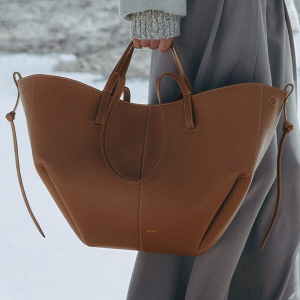 Polène Cyme in Camel Cyme in Camel - Totes & Top-Handle Bags - Parisian Luxury Leather Bag at Coveti