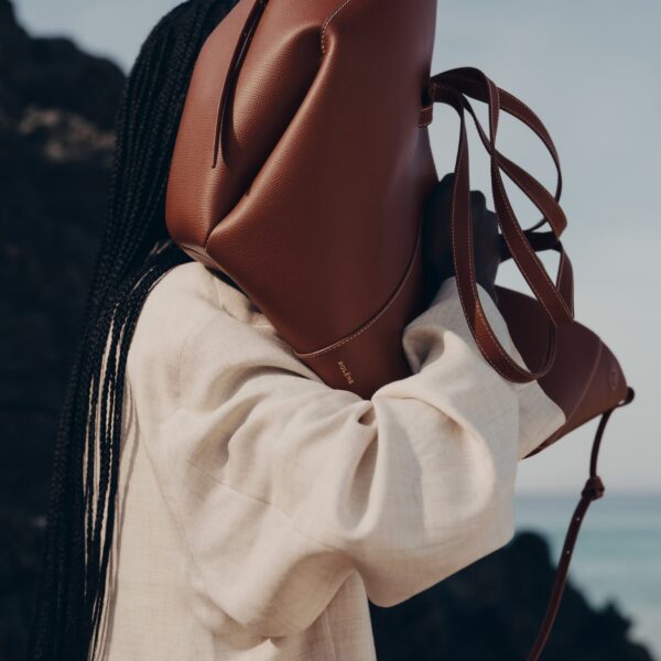 Polène Cyme in Cognac Cyme in Cognac - Totes & Top-Handle Bags - Parisian Luxury Leather Bag at Coveti