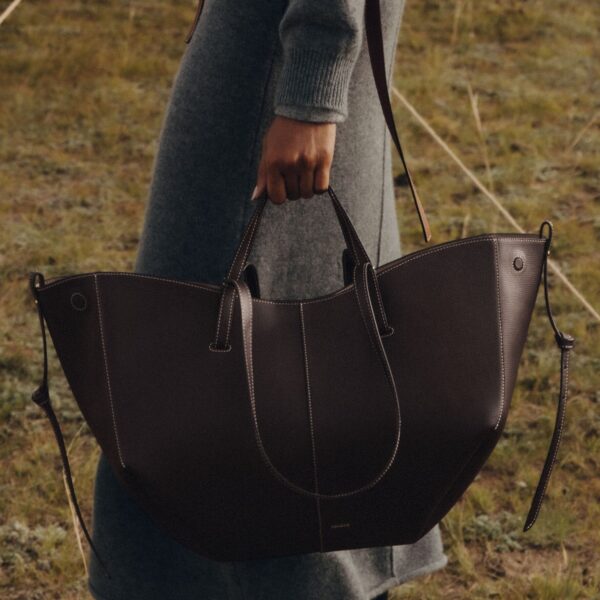 Polène Cyme in Ebony Cyme in Ebony - Totes & Top-Handle Bags - Parisian Luxury Leather Bag at Coveti