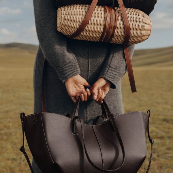 Polène Cyme in Ebony Cyme in Ebony - Totes & Top-Handle Bags - Parisian Luxury Leather Bag at Coveti