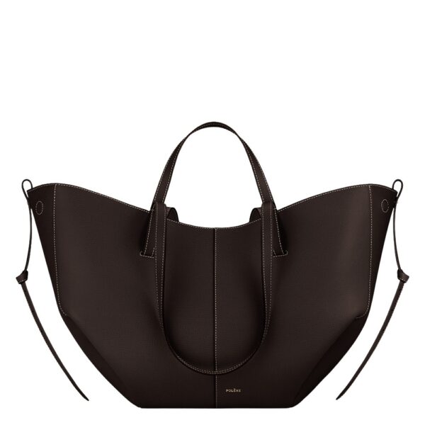 Polène Cyme in Ebony Cyme in Ebony - Totes & Top-Handle Bags - Parisian Luxury Leather Bag at Coveti