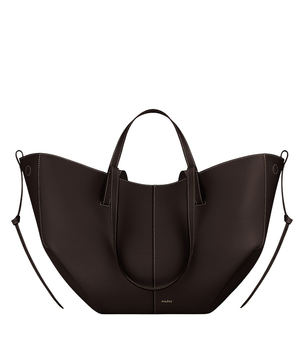 Polène Cyme in Ebony Cyme in Ebony - Totes & Top-Handle Bags - Parisian Luxury Leather Bag at Coveti