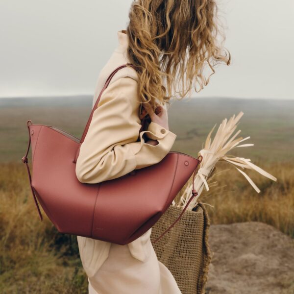 Polène Cyme in Terracotta Cyme in Terracotta - Totes & Top-Handle Bags - Parisian Luxury Leather Bag at Coveti