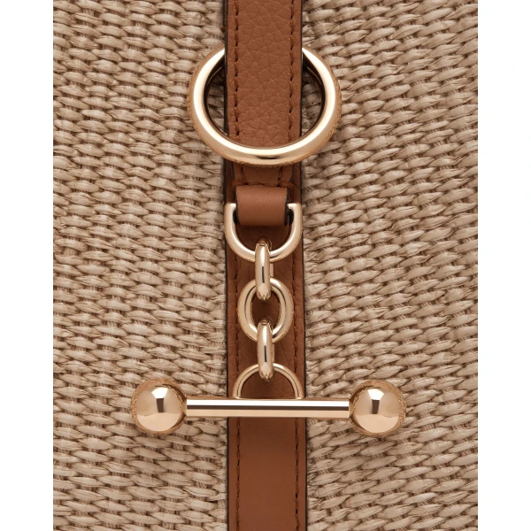 Strathberry Kite Hobo in Tan and Natural Raffia, view 8