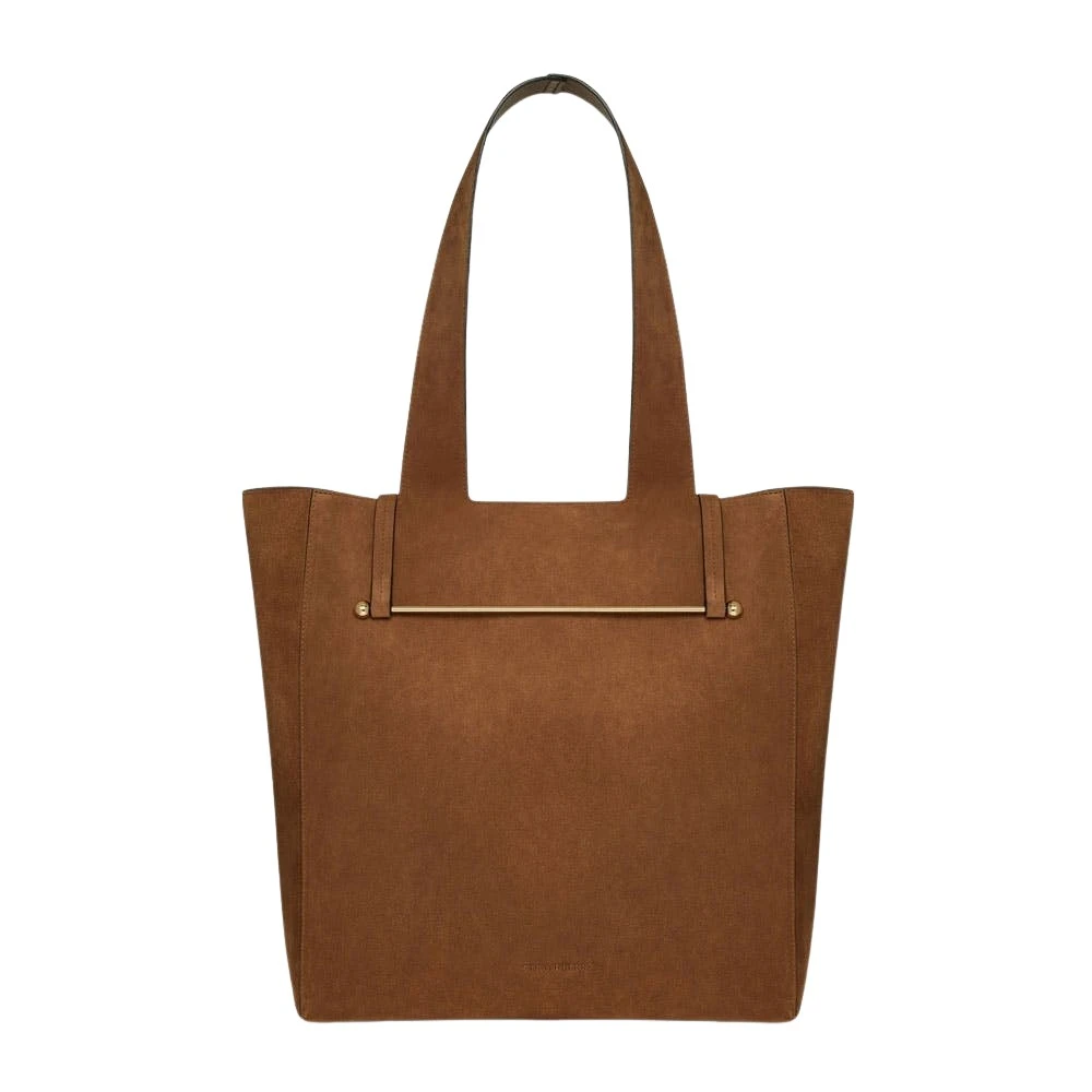 Brown-Melody-Tote-in-Tan-Suede33416_nobg Strathberry Melody Tote bag