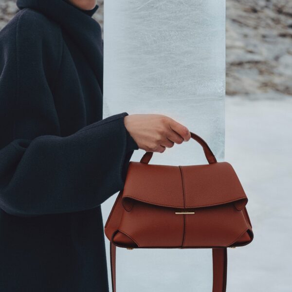 Polène Mokki Mini in Red Clay Mokki Mini in Red Clay - Mini Bags - Parisian Luxury Leather Bag at Coveti