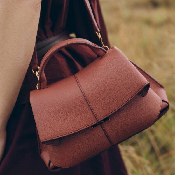 Polène Mokki Mini in Terracotta Mokki Mini in Terracotta - Mini Bags - Parisian Luxury Leather Bag at Coveti