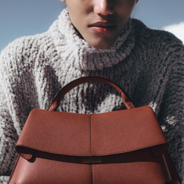 Polène Mokki in Red Clay Mokki in Red Clay - Shoulder & Crossbody Bags - Parisian Luxury Leather Bag at Coveti