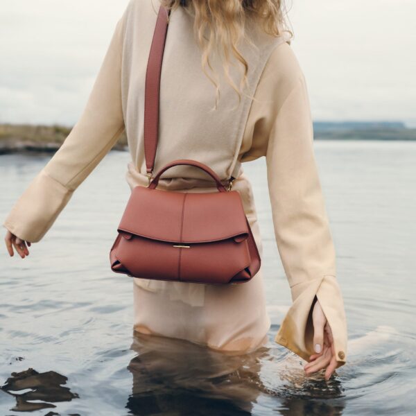 Polène Mokki in Terracotta Mokki in Terracotta - Shoulder & Crossbody Bags - Parisian Luxury Leather Bag at Coveti