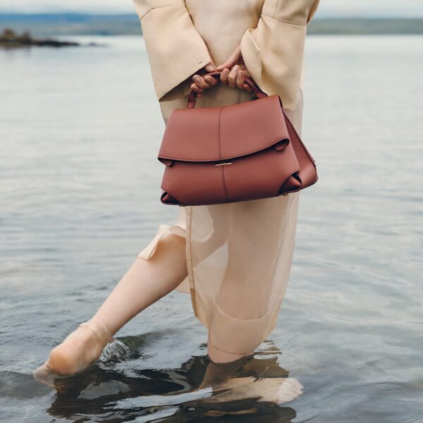 Polène Mokki in Terracotta Mokki in Terracotta - Shoulder & Crossbody Bags - Parisian Luxury Leather Bag at Coveti