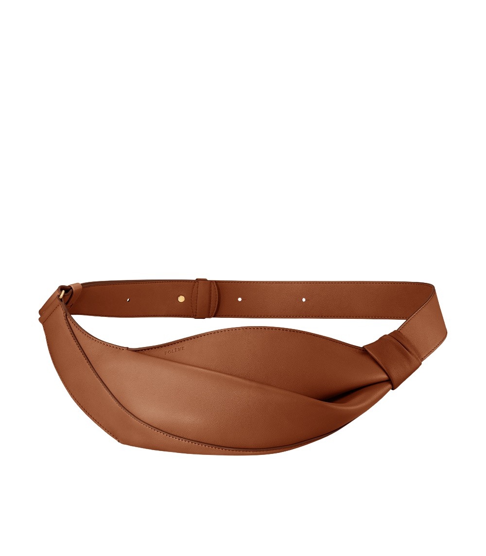 Polène Neyu in Cognac Neyu in Cognac - Shoulder & Crossbody Bags - Parisian Luxury Leather Bag at Coveti