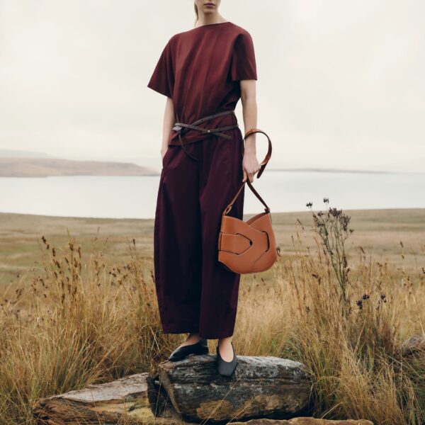 Polène Nodde Hobo in Cognac Nodde Hobo in Cognac - Shoulder & Crossbody Bags - Parisian Luxury Leather Bag at Coveti