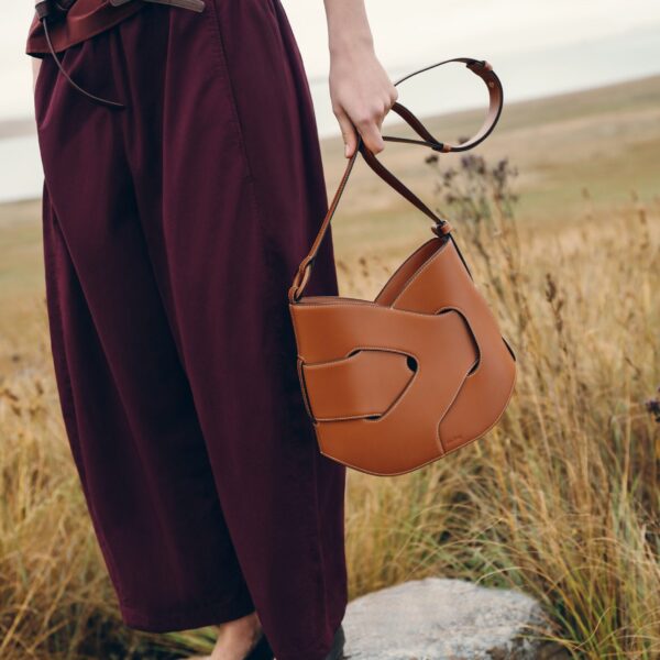 Polène Nodde Hobo in Cognac Nodde Hobo in Cognac - Shoulder & Crossbody Bags - Parisian Luxury Leather Bag at Coveti
